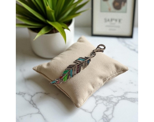 Pendentif Plume - Argent...