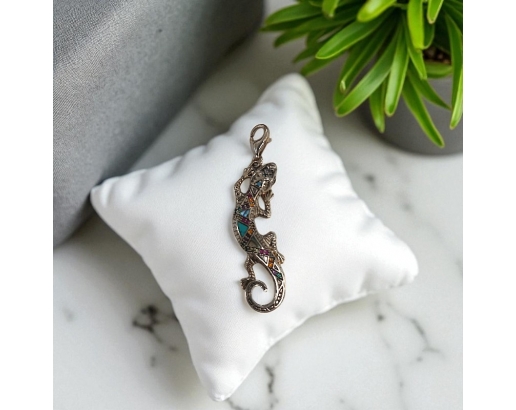 Pendentif Lézard - Argent...