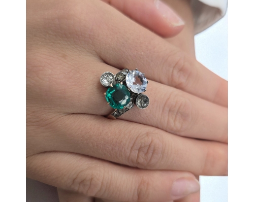 Bague en Or Blanc et or...